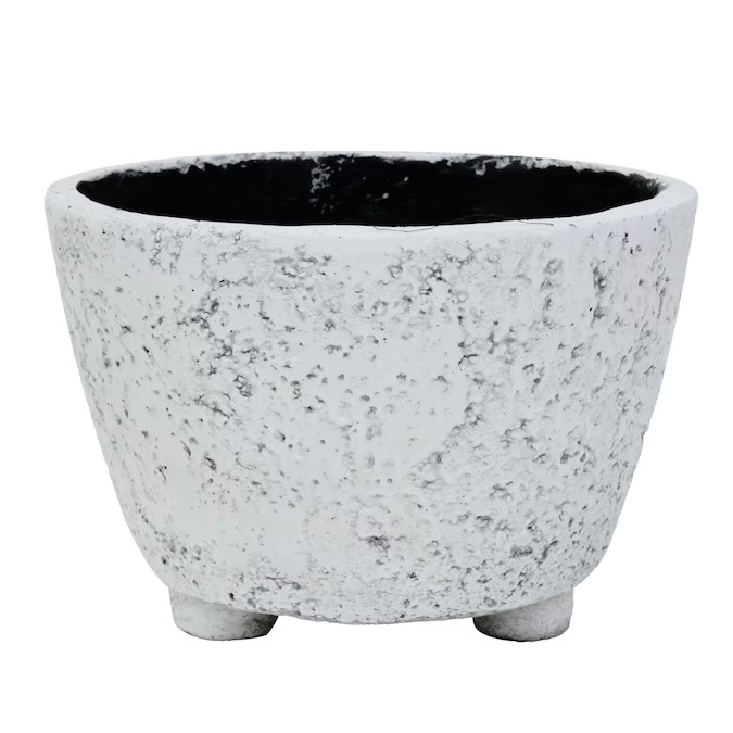Origin 21 2.114-Quart Ndt White Mixed/Composite Planter with Drainage Holes | Lowe's