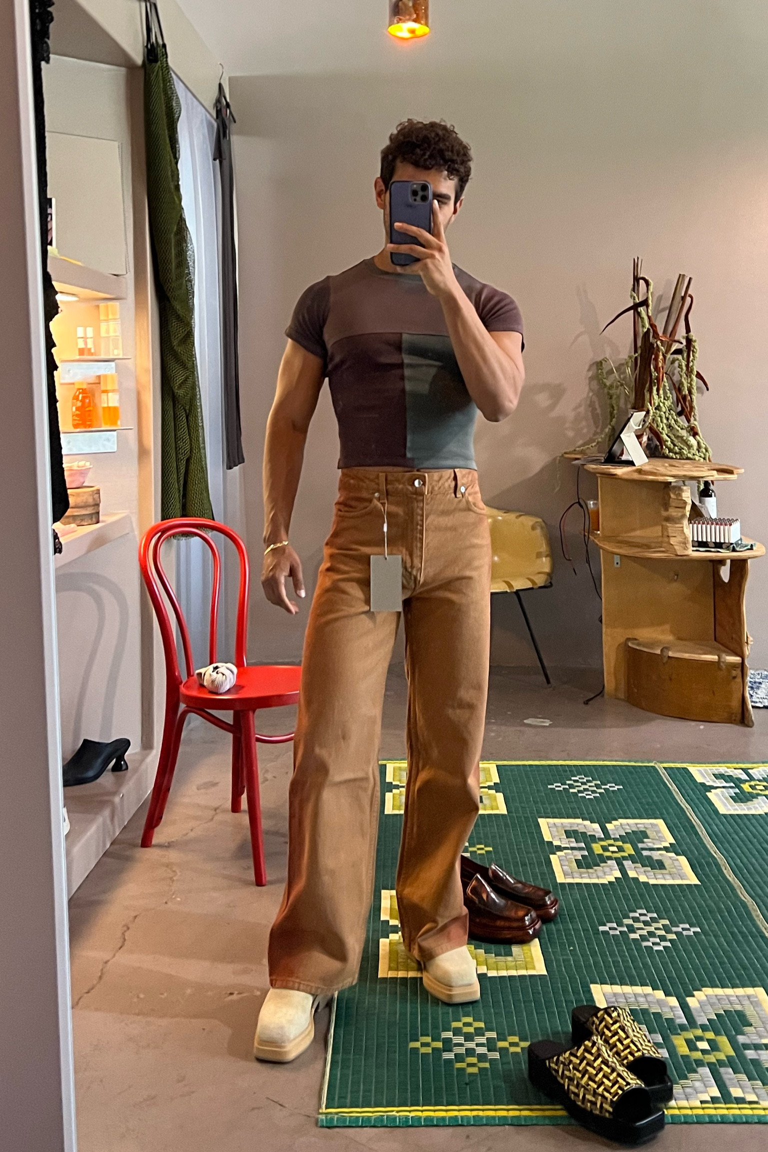 Head to toe Eckhaus Latta. Yes, I took everything home. 😭

Shirt is a size L  