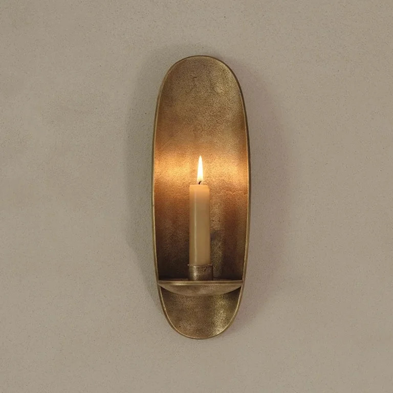 Vintage Gold Metal Wall-Mounted Candle Holder Home Decor Wall Lamp for Living Rooms Foyers More | Walmart (US)