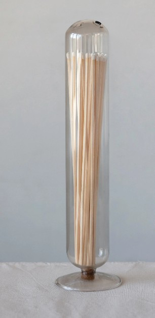 X-LARGE GLASS SAFETY FIRE PLACE MATCH HOLDER - 305 Deco Living | 305 Deco Living & Co