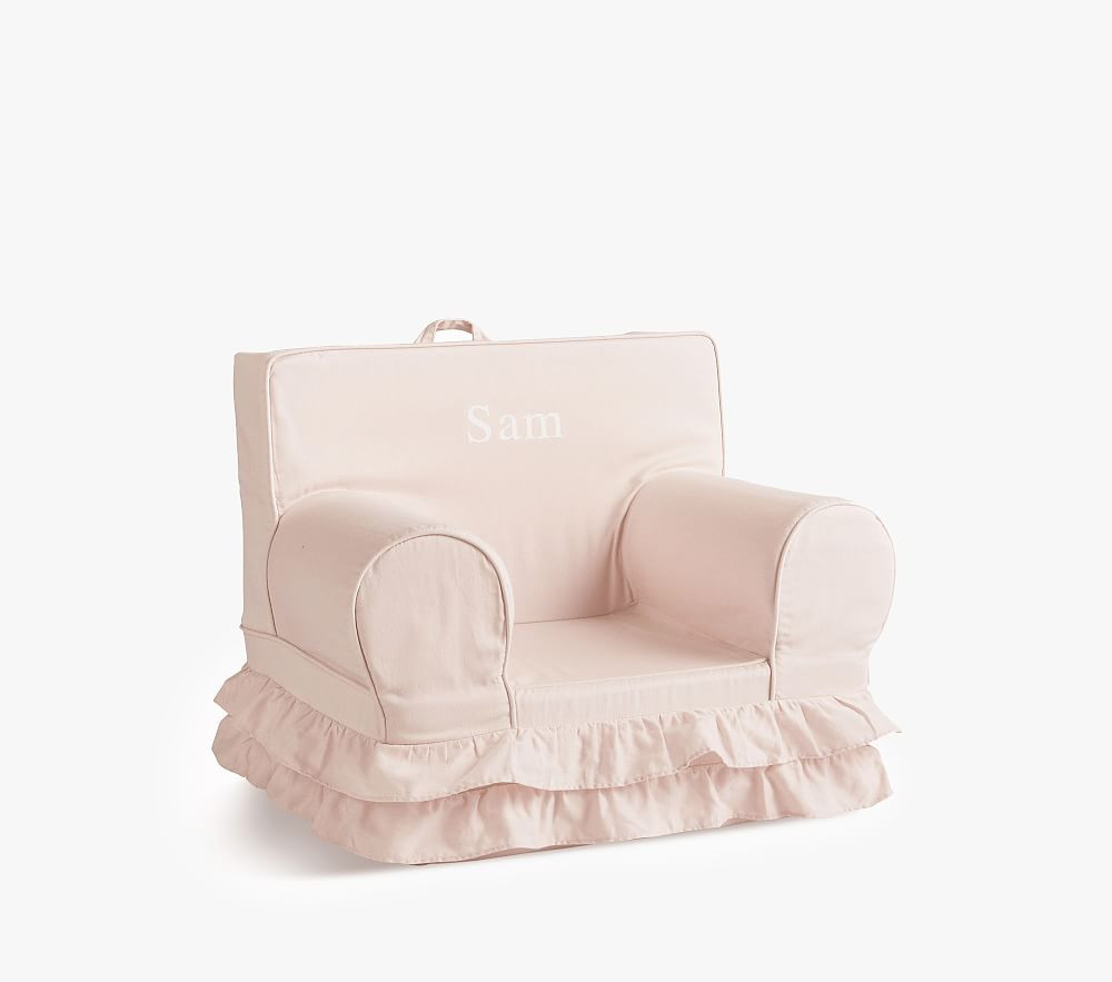 My First Dusty Blush Ruffle Anywhere Chair(R) | Pottery Barn Kids