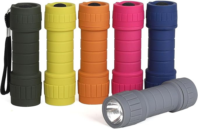 6-Pack Small Flashlights Set, Super Bright 100 Lumen LED Flashlight Pack with 18-Piece AAA Batter... | Amazon (US)