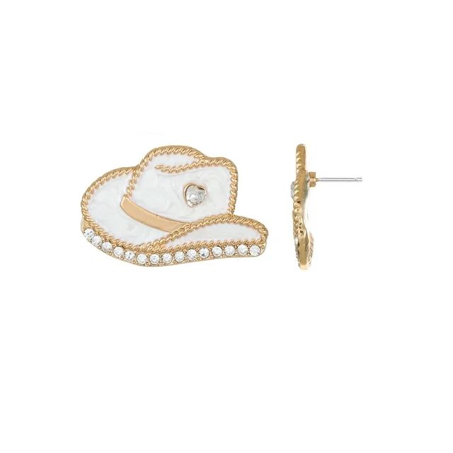 Packed Party Women's White Cowgirl Hat Earrings | Walmart (US)
