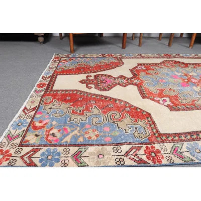 Vintage Beige Turkish Oushak Rug for Bedroom - Antique Aesthetic Home Decor Area Rug | Wayfair North America