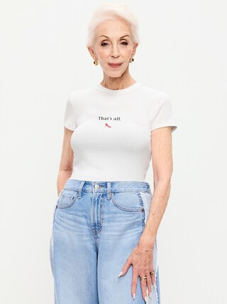 Old Navy x The Devil Wears Prada Snug Crop T-Shirt | Old Navy (US)