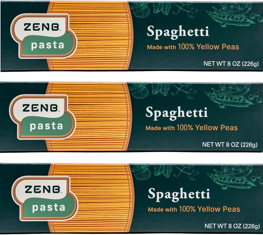 ZENB Plant Based Spaghetti - Made From 100% Yellow Peas, Gluten Free Pasta, Non-GMO, Vegan, Certi... | Amazon (US)