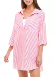 Mini Stripe Popover Cover Up | Belk