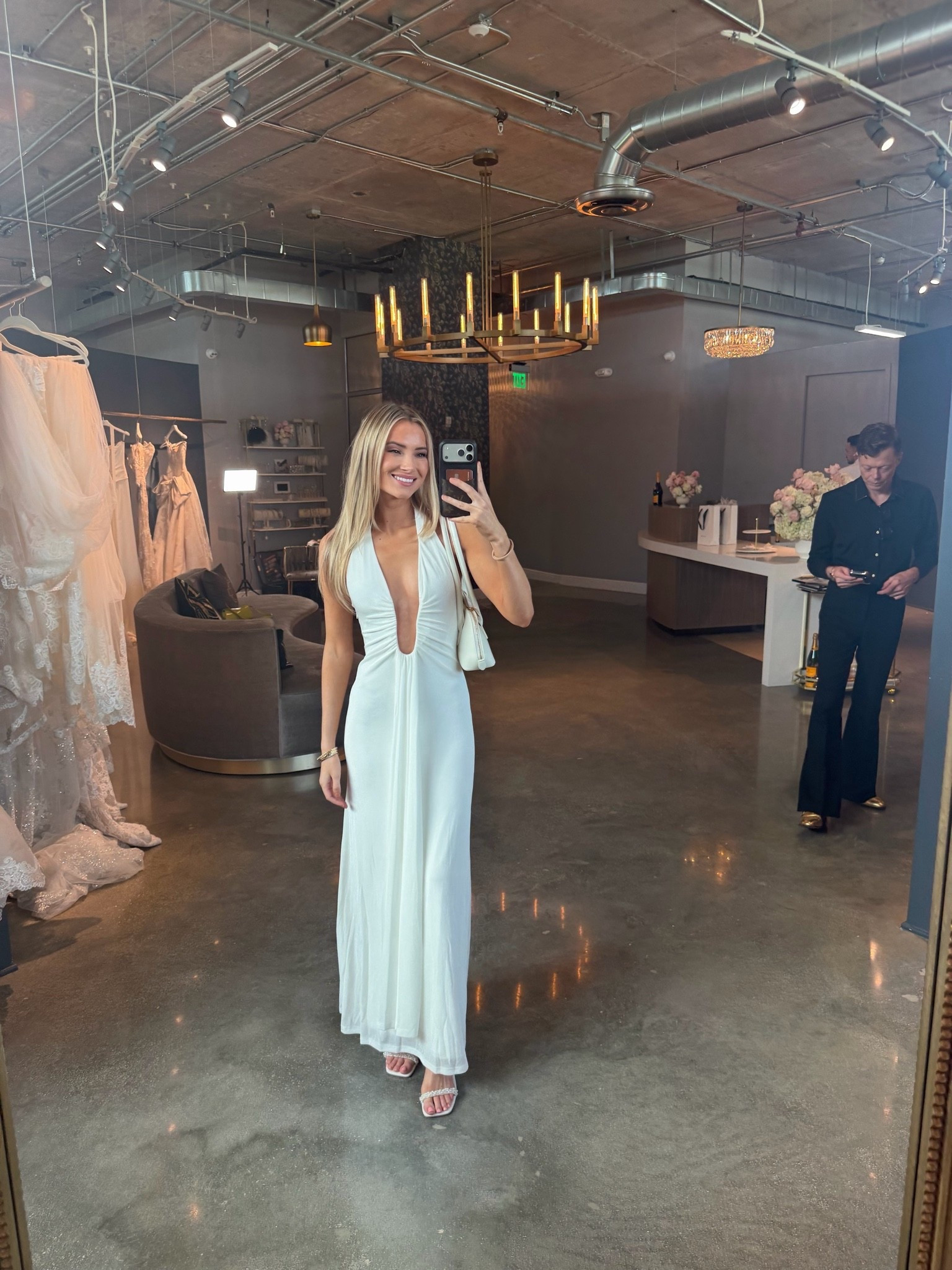 Wedding dress shopping continues! 

White dress | bridal fashion | bridal style | honeymoon outfit