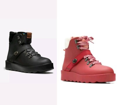 Coach Urban Hiker w/ Faux Shearling Black or Red Multi Sizes NIB "Rain" Bootie | eBay US