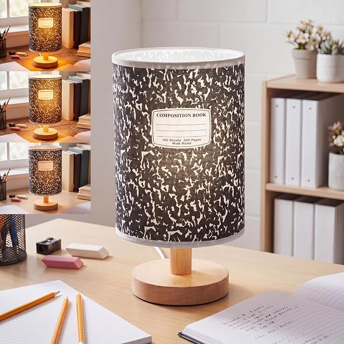 Classroom Lamp Composition Notebook Decor 9.65 Inch Reading Corner Table Lamp Adjustable 3 Color ... | Amazon (US)