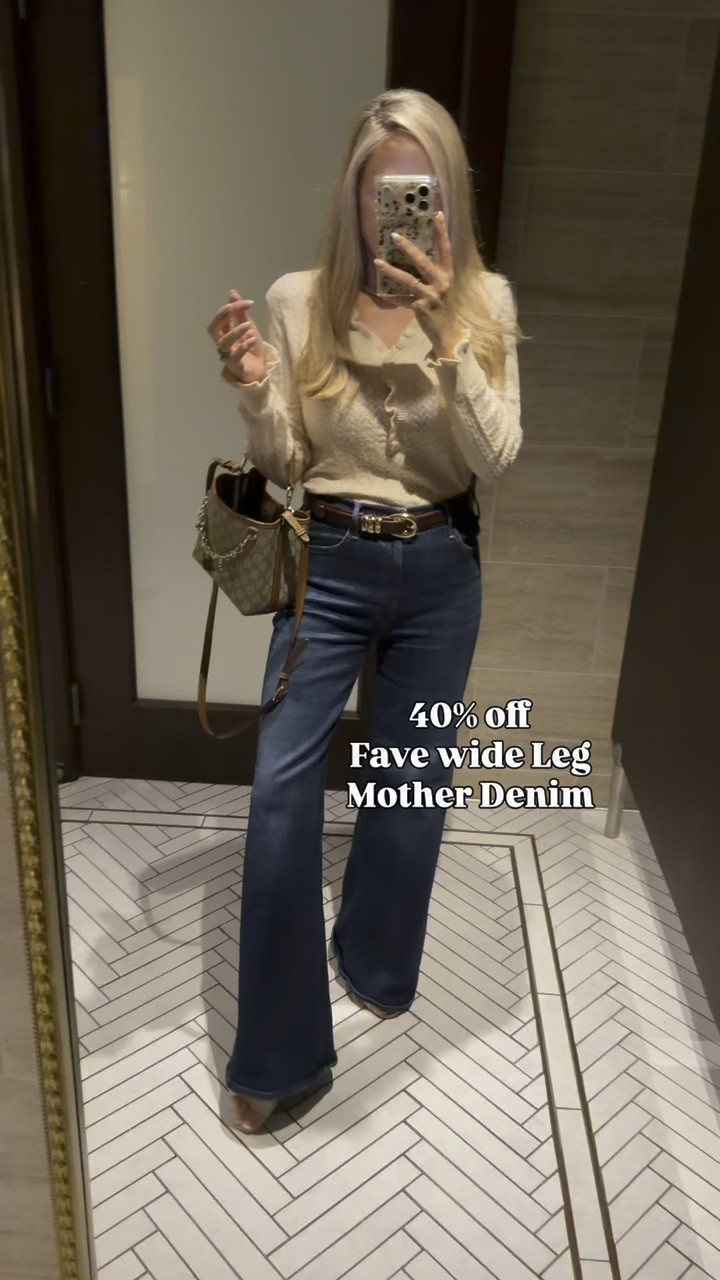 25% off one of my favorite dark denim pairs of wideleg jeans right now

#LTKootd #LTKSaleAlert #LTKOver40