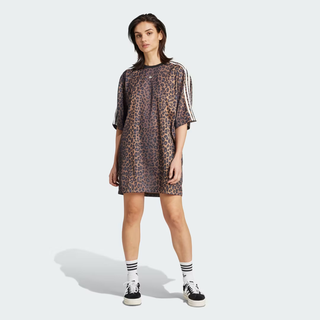 adidas Leopard Tee Dress Multicolor S Womens | adidas (US)