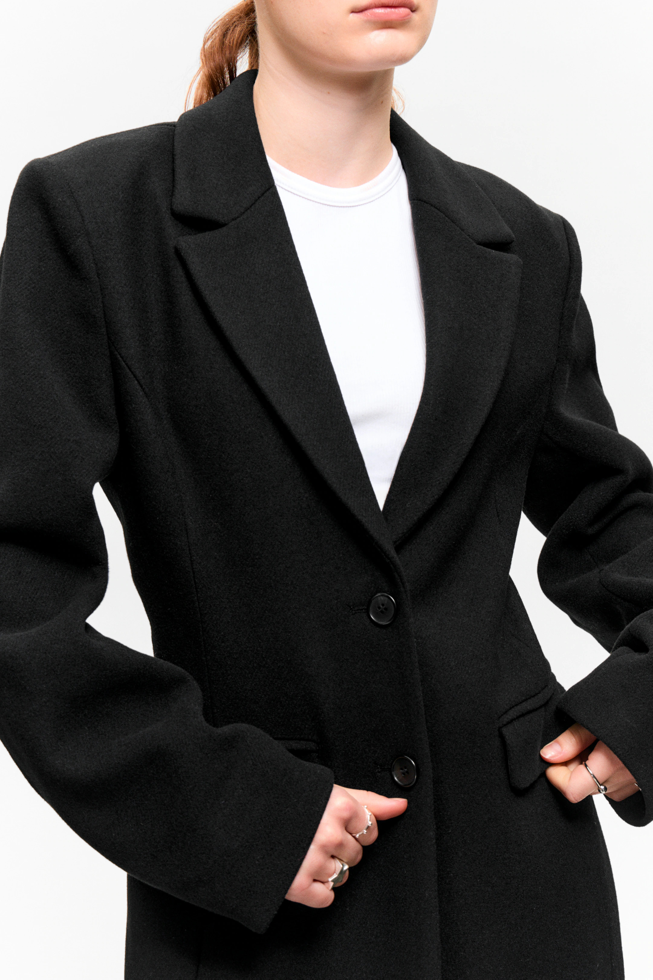 Long Single-Breasted Slim Fit Coat | H&M (UK, MY, IN, SG, PH, TW, HK)