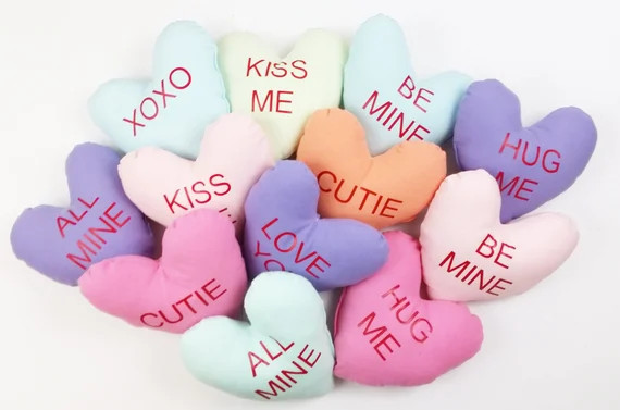 Custom Heart Shaped Pillow Valentine Heart Cushion Kids | Etsy | Etsy (US)