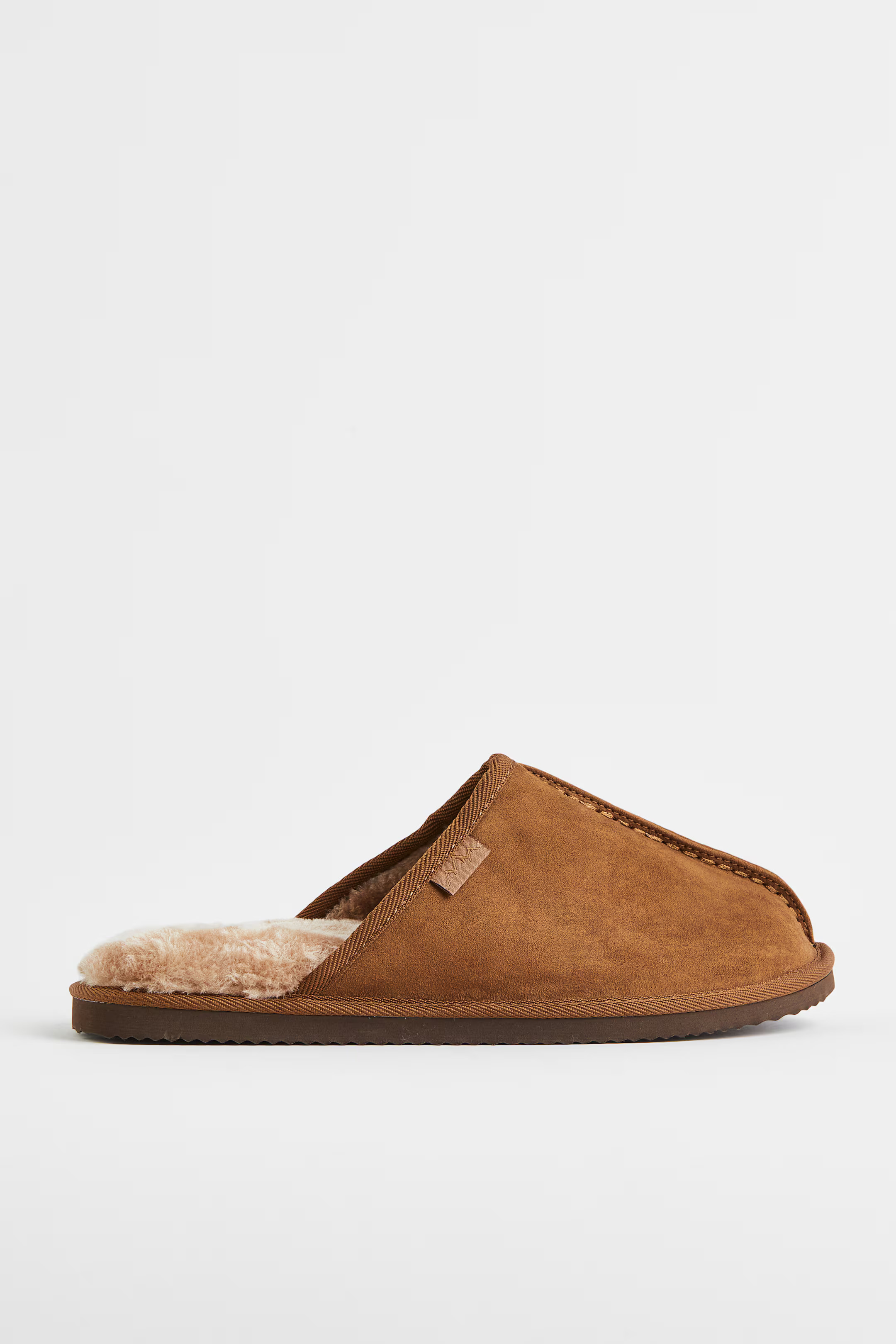 Pile-lined slippers - Dark grey - Men | H&M GB | H&M (UK, MY, IN, SG, PH, TW, HK)