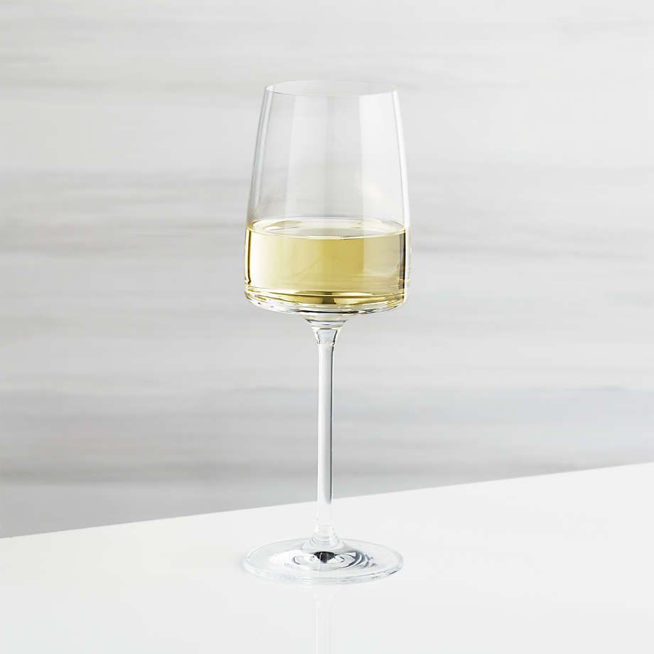 Schott Zwiesel Sensa Level All-Purpose Square Wine Glass + Reviews | Crate & Barrel | Crate & Barrel