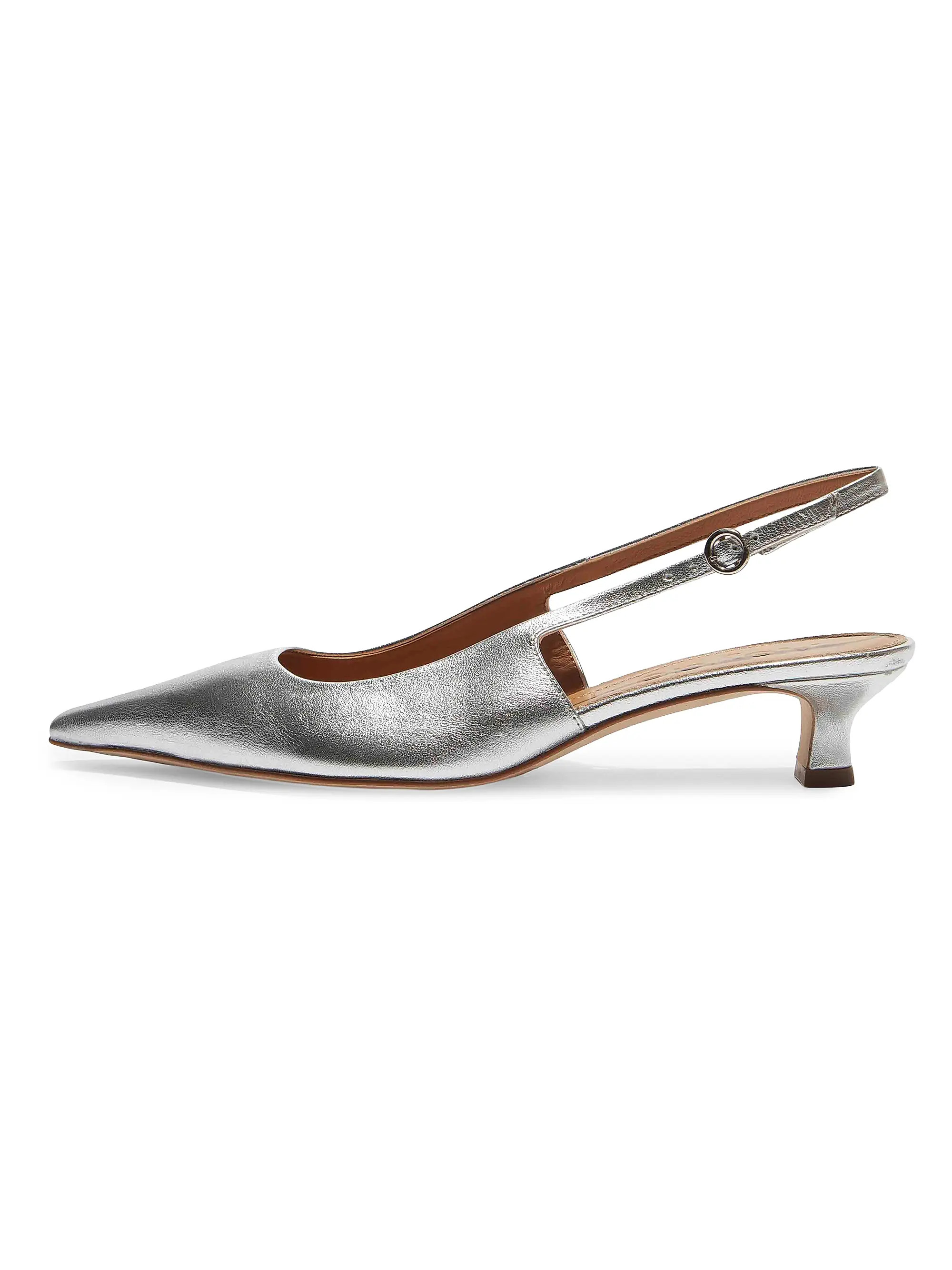 35MM Metallic Leather Slingback Pumps | Saks Fifth Avenue