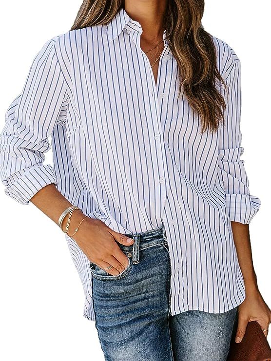 Bellastory Women's Plaid Button Down Shirts Long Sleeve Blouses Flannel Oversized Tunic Tops with... | Amazon (US)