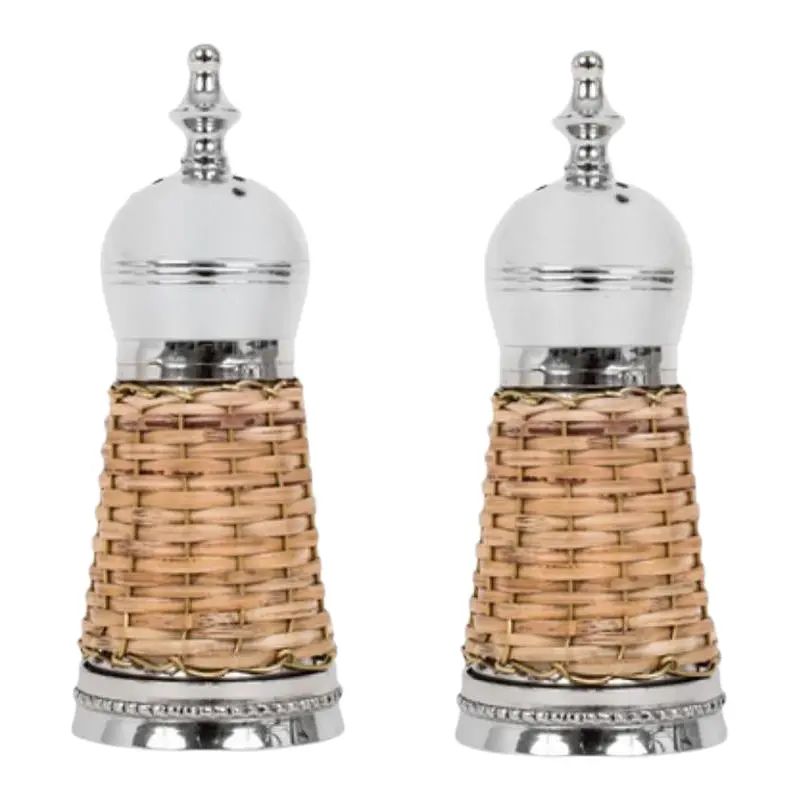 Basketweave Salt and Pepper Shaker - a Pair | Chairish