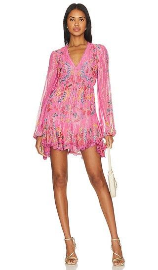 Fiora Short Dress in Pink | Spring Dress With Sleeves Long Sleeve Spring Dress Outfit | Revolve Clothing (Global)