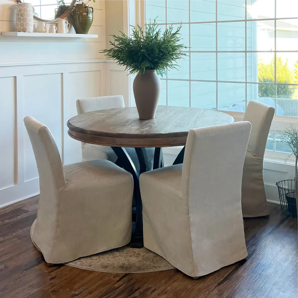 North Beige Fully Upholstered Dining Chair (Set of 2) | Pop Maison