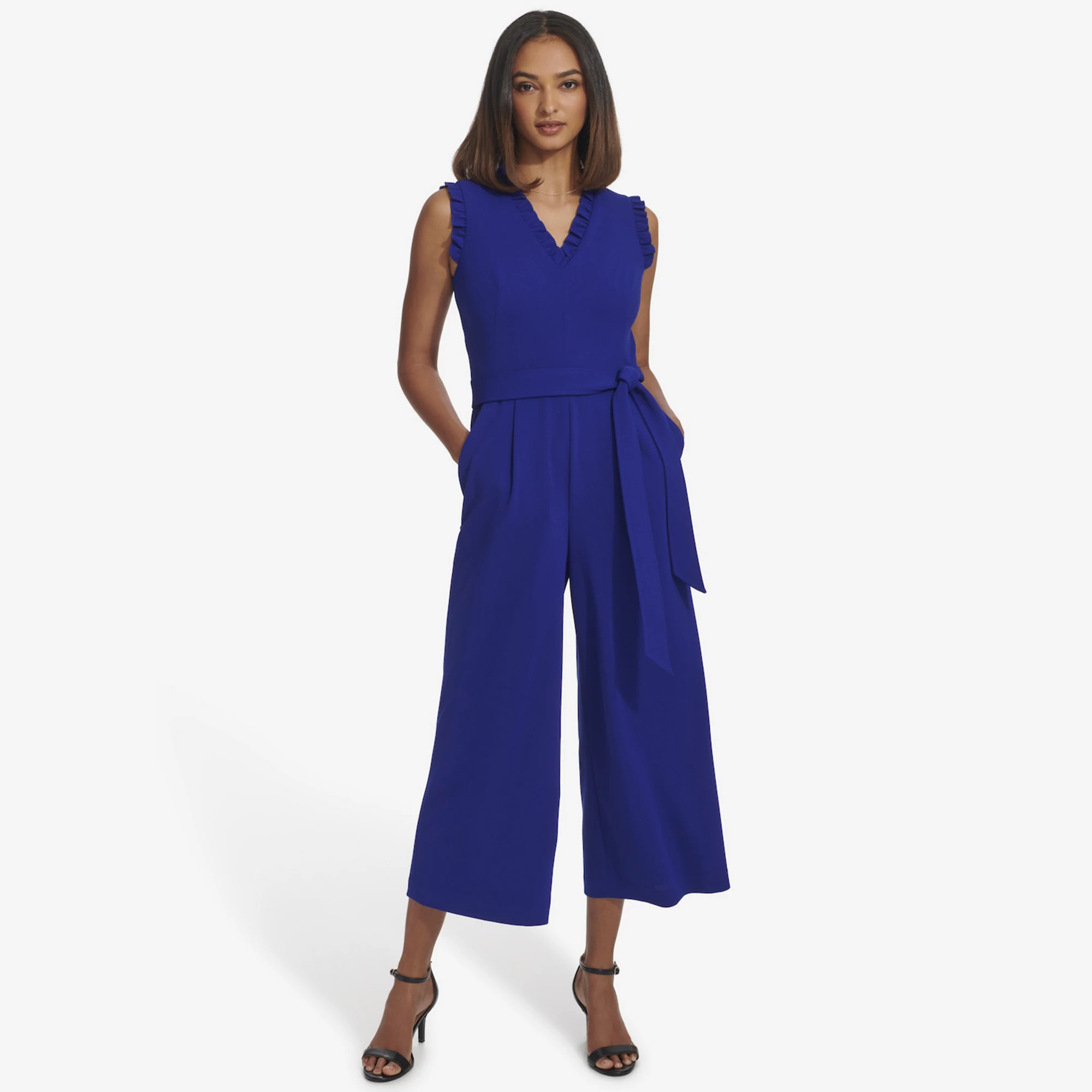 Women's Andrew Marc Ruffle Jumpsuit | Kohl's