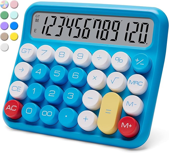 VEWINGL Mechanical Switch Calculator, 12 Digit Large LCD Display and Buttons, Great for Everyday ... | Amazon (US)