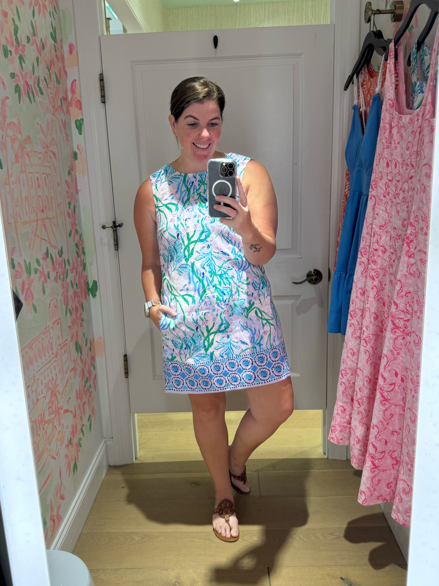 This dress is one of my favorites that I have tried on recently! The dress is a shift dress and is so perfect for the office or just for everyday wear! The dress runs TTS and is on sale for $109! 

#LTKStyleTip #LTKMidsize #LTKSaleAlert