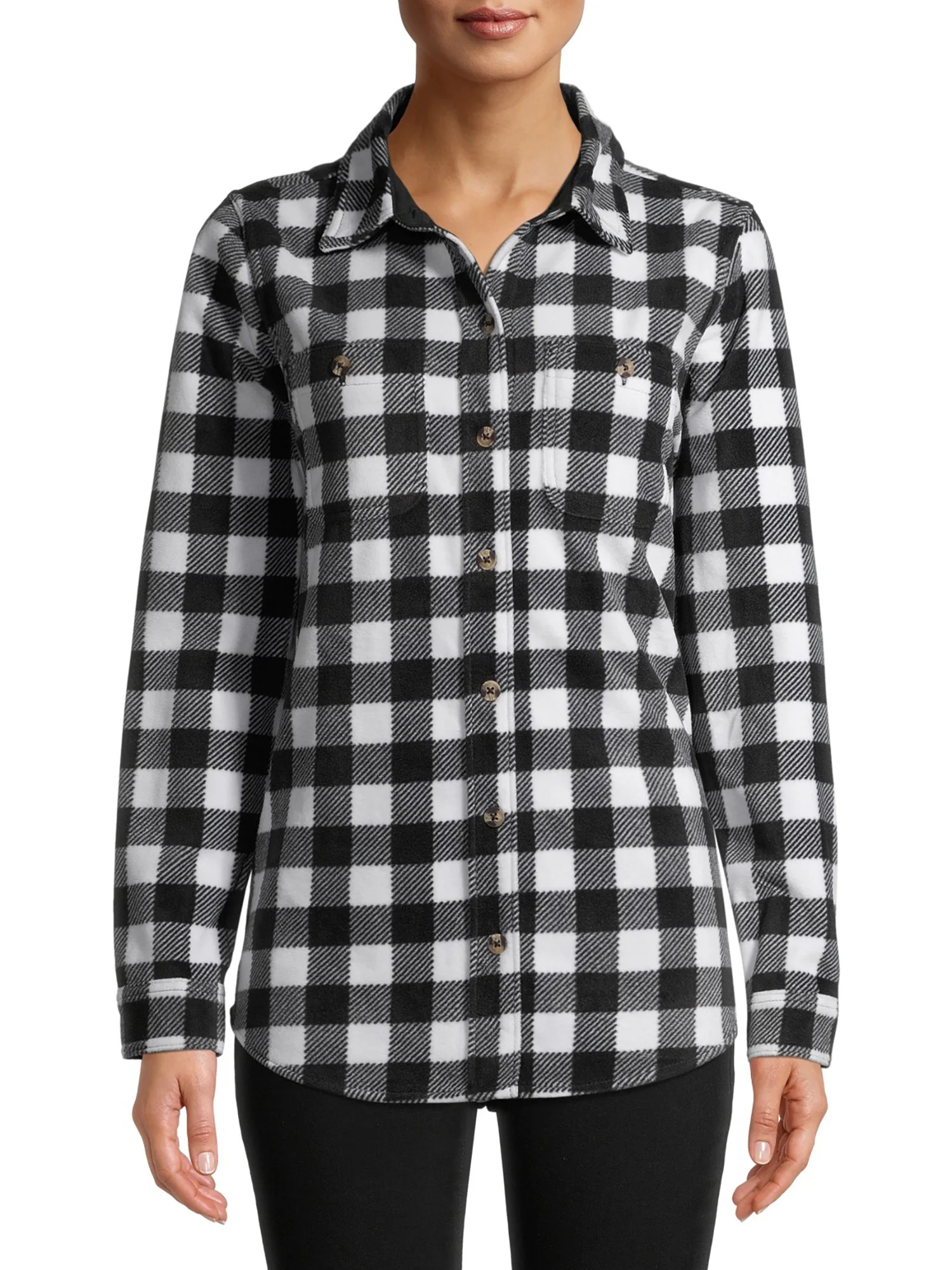 Time and Tru Women's Fleece Shirt Jacket | Walmart (US)