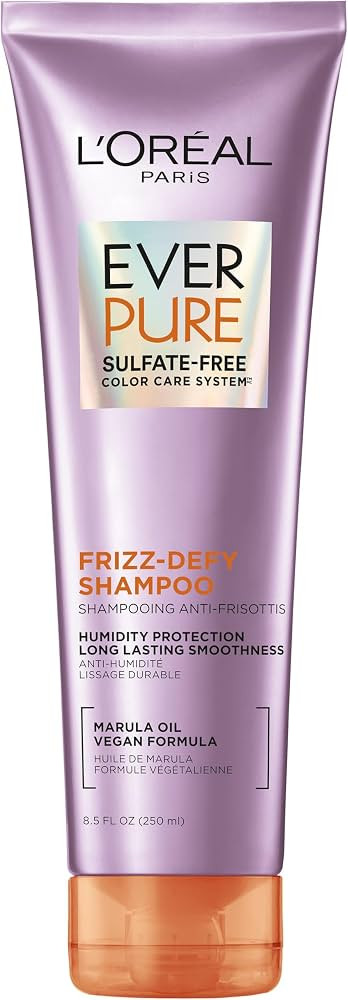L'Oreal Paris Sulfate Free Frizz Defy Shampoo, Frizz Control Hair Care with Marula Oil, EverPure,... | Amazon (US)