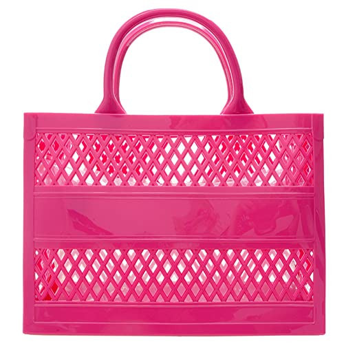 Tote Bag Purses for Women Summer Mesh Beach Tote Bag Large Capacity Shopping Basket Top Handle Handbag Jelly Storage Bag | Amazon (US)