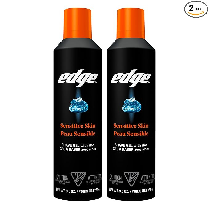 Edge Shaving Gel for Men, 9.5oz, 2 Pack Mens Shave Gel with Aloe, Mens Shaving Cream Sensitive Sk... | Amazon (US)
