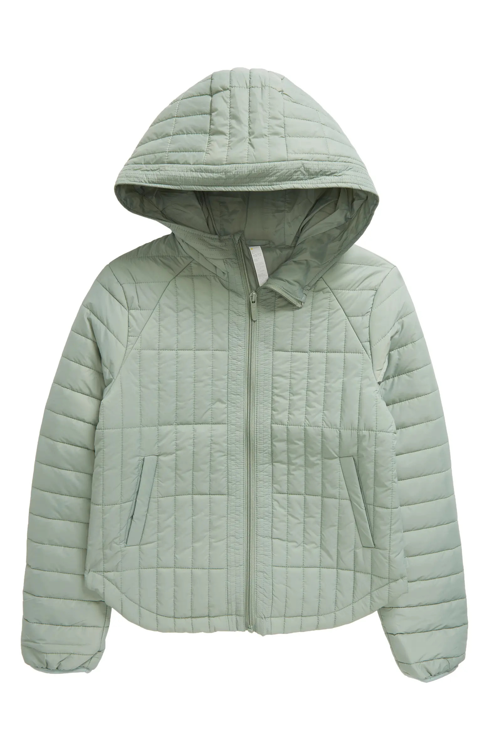 Zella Girl Kids' Quilted Hooded Jacket | Nordstrom | Nordstrom