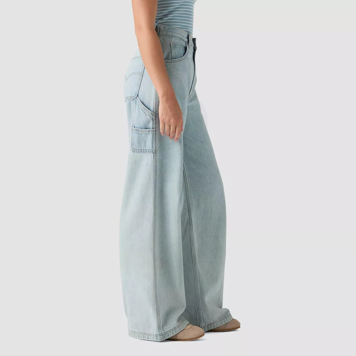 Levi's\u00ae Women's Cinch Baggy Jeans Light Blue Denim 28 | Target