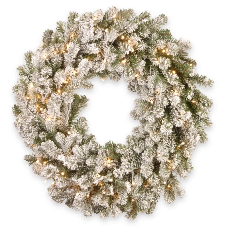 Popovich Faux Pine Lighted Wreath | Wayfair North America