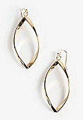 Gold Twisted Open Frame Earrings | Maurices