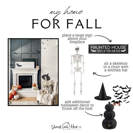 My home for fall mantel Halloween decor, home decor, Brooke start at home 

#LTKhome #LTKSeasonal #LTKHalloween