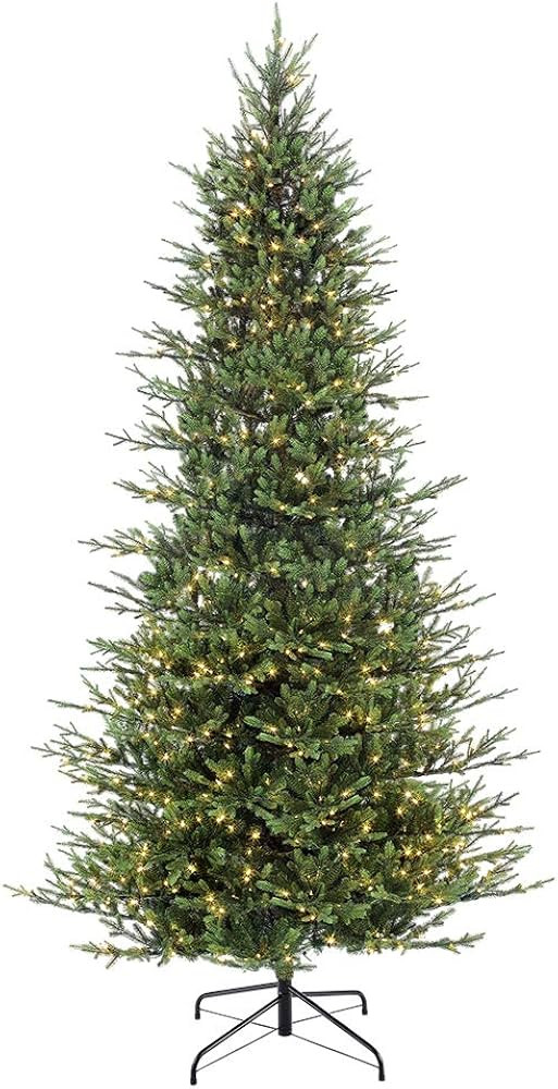 Puleo International 9 Foot Pre-Lit Slim Balsam Fir Artificial Christmas Tree with 800 Clear Light... | Amazon (US)