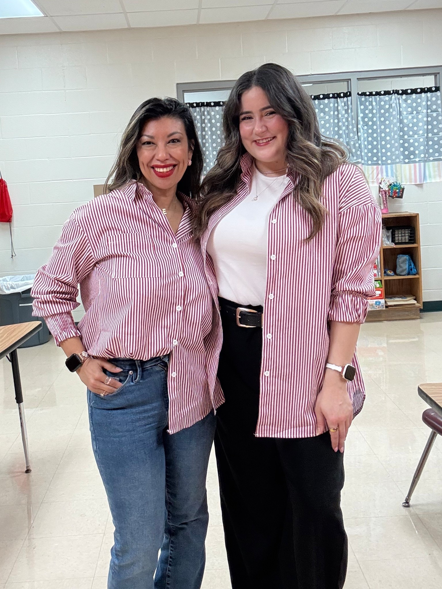 Valentine’s Day outfit inspo. Perfect for teacher outfits, versatile style, red and white striped button down

#LTKValentine #LTKootd #LTKdayinmylife