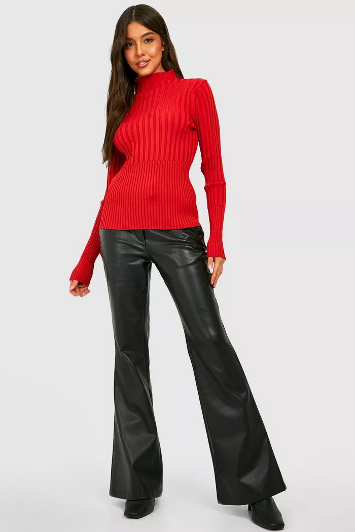 Two Tone High Neck Jumper | Boohoo.com (UK & IE)