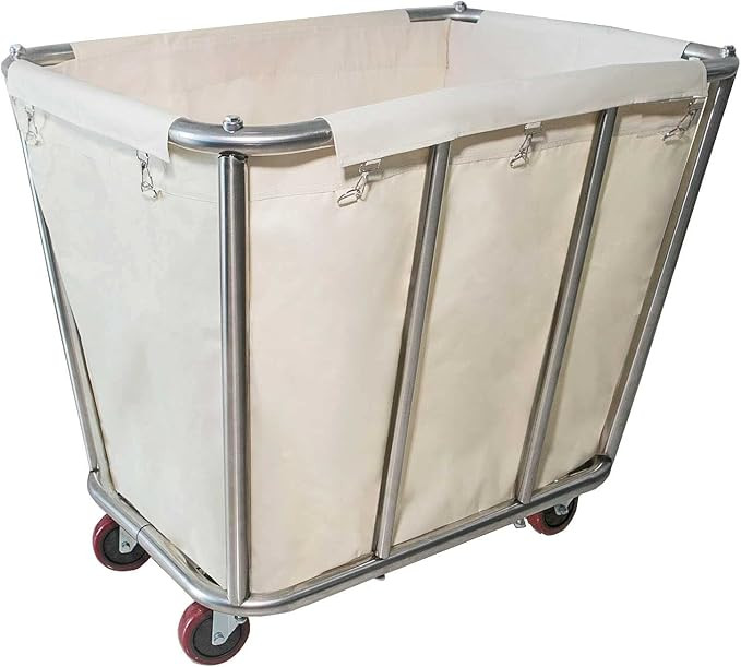 Laundry Cart ,Industrial Commercial Large Rolling Laundry Cart Dirty Clothes Bin with Wheels,Heav... | Amazon (US)