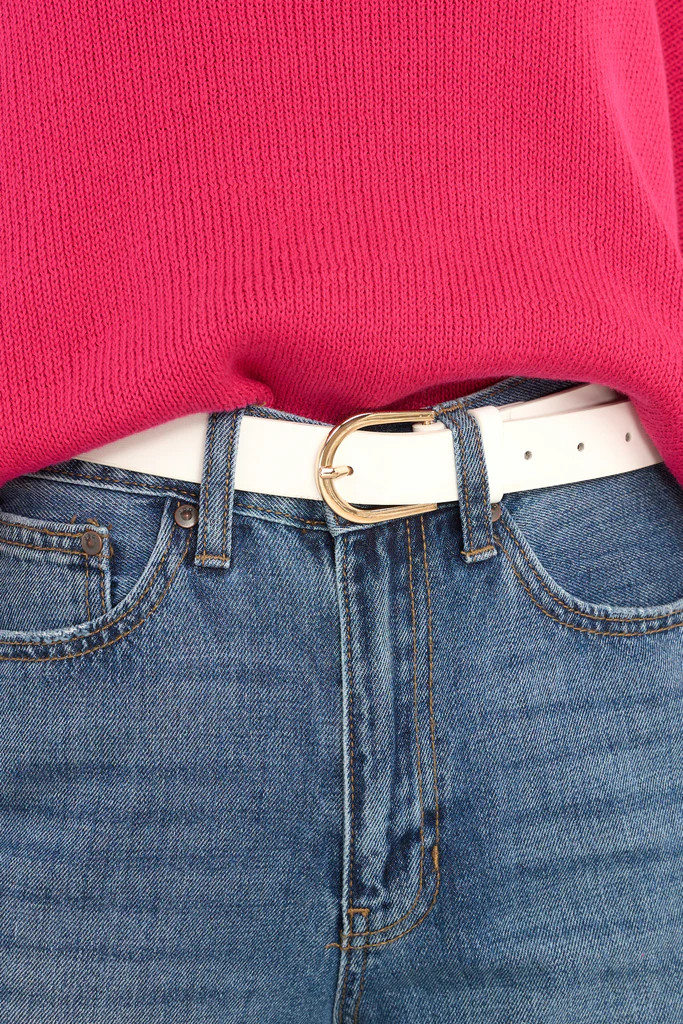 Seeing It Through White Belt | Red Dress 