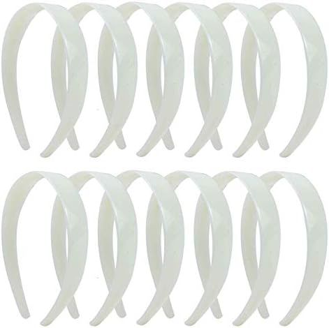 Timoo 20 Pcs Plastic Headbands, 1" Wide No Teeth Hair BandsAccessories for DIY & Craft - Perfect ... | Amazon (US)