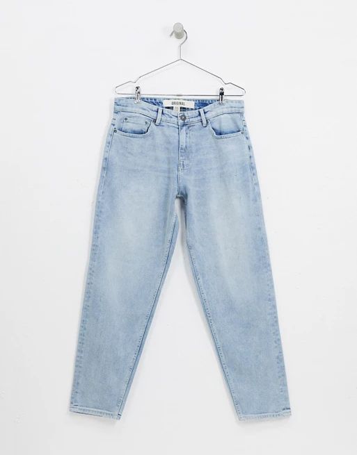 New Look original fit jeans in stonewash blue | ASOS (Global)