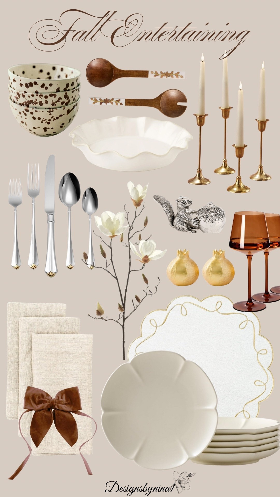 Fall Hosting & Entertaining Finds! Gorgeous & affordable tabletop finds!🍽️🤎

Brown Bow Napkin Rings | Linen Napkins | Scalloped Placemats | Dinner Plates | Amber Drinkware | Silverware | Pie Dish | Taper Candles | Faux Magnolia Stems | Thanksgiving Entertaining | Tablescape | Amazon Home | Walmart

#LTKSeasonal #LTKHome #LTKFamily