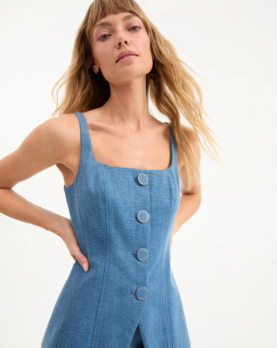 Liana Button-Up Vest | Veronica Beard