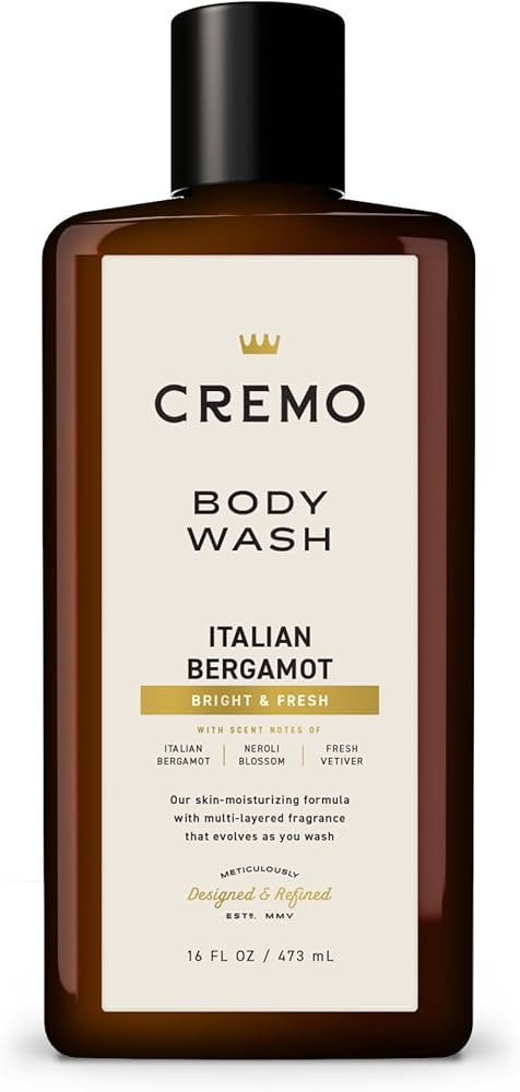 Cremo Body Wash Men, Notes of Italian Bergamot, Neroli Blossom, and Fresh Vetiver, Rich-Lathering... | Amazon (US)