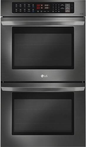 LG - 30"" Built-In Double Electric Convection Wall Oven - Black stainless steel | Best Buy U.S.
