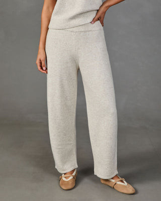 Plush Reverie Knit Barrel Pants Oatmeal / L | VICI