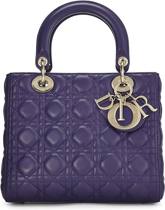 Amazon.com: Dior, Pre-Loved Purple Cannage Quilted Lambskin Lady Dior Medium, Purple : Luxury Sto... | Amazon (US)